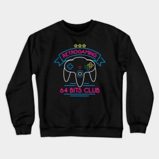 Retrogaming 64 bits Crewneck Sweatshirt